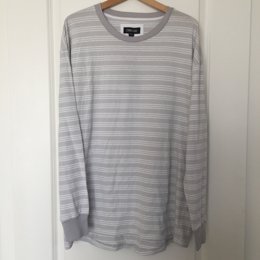 ZANEROBE - Rugger Long Sleeve Tee (STONE/WHITE) - Picture 7 of 8